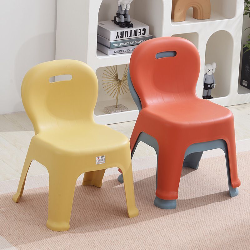 Lumendat Modern Minimalist Arc Shape PP Plastic Stackable Kids Low Stool Backrest Armless For Living Room Lumendat