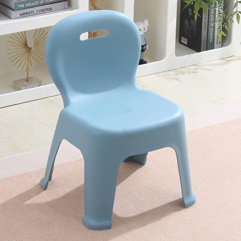 Lumendat Modern Minimalist Arc Shape PP Plastic Stackable Kids Low Stool Backrest Armless For Living Room Lumendat