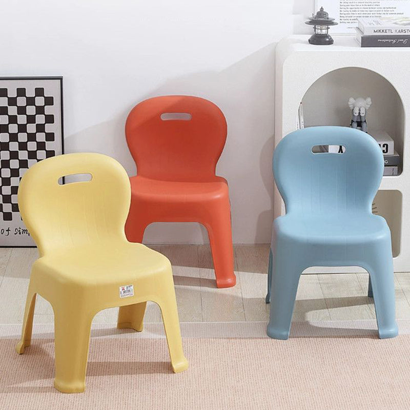 Lumendat Modern Minimalist Arc Shape PP Plastic Stackable Kids Low Stool Backrest Armless For Living Room Lumendat