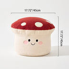 Lumendat Contemporary Creative Cartoon Mushroom Short Plush EPP Kids Low Stool Backless Armless For Living Room Lumendat