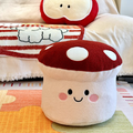 Lumendat Contemporary Creative Cartoon Mushroom Short Plush EPP Kids Low Stool Backless Armless For Living Room Lumendat
