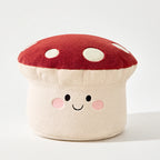 Lumendat Contemporary Creative Cartoon Mushroom Short Plush EPP Kids Low Stool Backless Armless For Living Room Lumendat