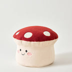 Lumendat Contemporary Creative Cartoon Mushroom Short Plush EPP Kids Low Stool Backless Armless For Living Room Lumendat