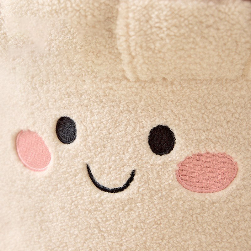 Lumendat Contemporary Creative Cartoon Mushroom Short Plush EPP Kids Low Stool Backless Armless For Living Room Lumendat