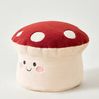 Lumendat Contemporary Creative Cartoon Mushroom Short Plush EPP Kids Low Stool Backless Armless For Living Room Lumendat