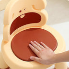 Lumendat Modern Art Deco Cartoon Dog-Shaped PP Plastic Kids Low Stool Backrest Armless For Living Room Lumendat