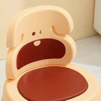 Lumendat Modern Art Deco Cartoon Dog-Shaped PP Plastic Kids Low Stool Backrest Armless For Living Room Lumendat