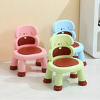 Lumendat Modern Art Deco Cartoon Dog-Shaped PP Plastic Kids Low Stool Backrest Armless For Living Room Lumendat