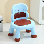 Lumendat Modern Art Deco Cartoon Dog-Shaped PP Plastic Kids Low Stool Backrest Armless For Living Room Lumendat