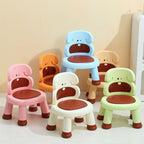 Lumendat Modern Art Deco Cartoon Dog-Shaped PP Plastic Kids Low Stool Backrest Armless For Living Room Lumendat