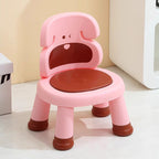 Lumendat Modern Art Deco Cartoon Dog-Shaped PP Plastic Kids Low Stool Backrest Armless For Living Room Lumendat