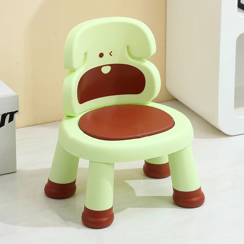 Lumendat Modern Art Deco Cartoon Dog-Shaped PP Plastic Kids Low Stool Backrest Armless For Living Room Lumendat