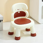 Lumendat Modern Art Deco Cartoon Dog-Shaped PP Plastic Kids Low Stool Backrest Armless For Living Room Lumendat