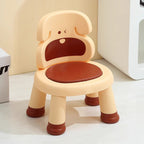 Lumendat Modern Art Deco Cartoon Dog-Shaped PP Plastic Kids Low Stool Backrest Armless For Living Room Lumendat