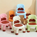 Lumendat Modern Art Deco Cartoon Dog-Shaped PP Plastic Kids Low Stool Backrest Armless For Living Room Lumendat