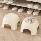 Lumendat Contemporary Creative Oval PP Plastic Non-Slip Kids Storage Low Stool Backless Armless For Living Room & Entryway Lumendat