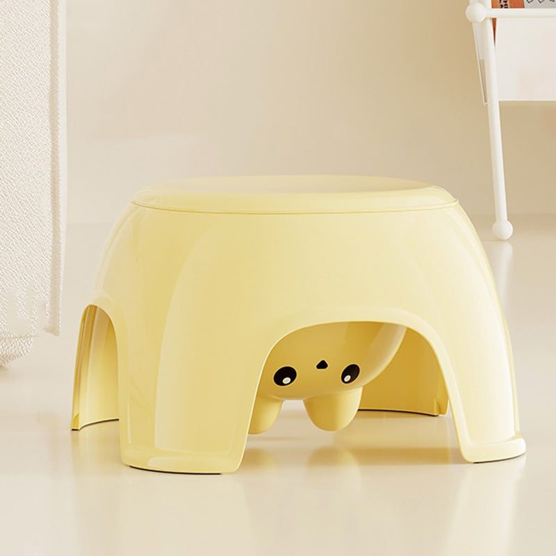 Lumendat Contemporary Creative Oval PP Plastic Non-Slip Kids Storage Low Stool Backless Armless For Living Room & Entryway Lumendat