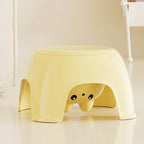 Lumendat Contemporary Creative Oval PP Plastic Non-Slip Kids Storage Low Stool Backless Armless For Living Room & Entryway Lumendat