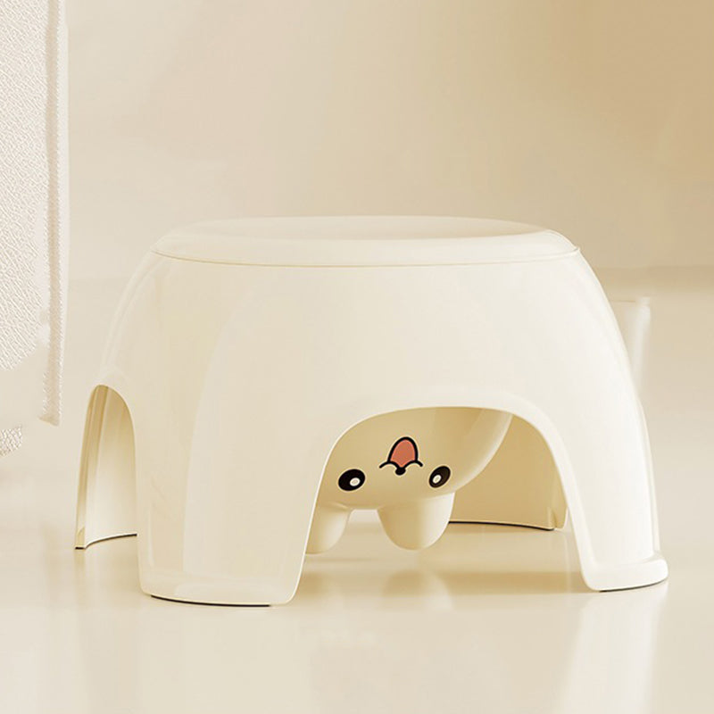Lumendat Contemporary Creative Oval PP Plastic Non-Slip Kids Storage Low Stool Backless Armless For Living Room & Entryway Lumendat