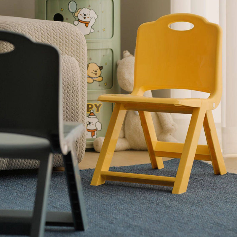Lumendat Modern Minimalist Curved Rectangular PP Plastic Kids Folding Chair Backrest Armless For Living Room & Study Room Lumendat