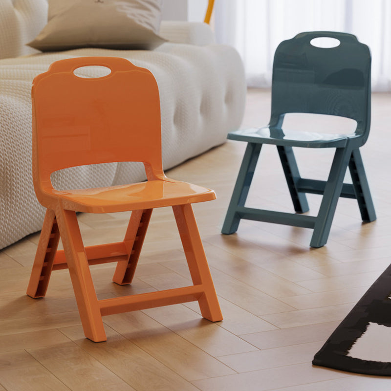Lumendat Modern Minimalist Curved Rectangular PP Plastic Kids Folding Chair Backrest Armless For Living Room & Study Room Lumendat