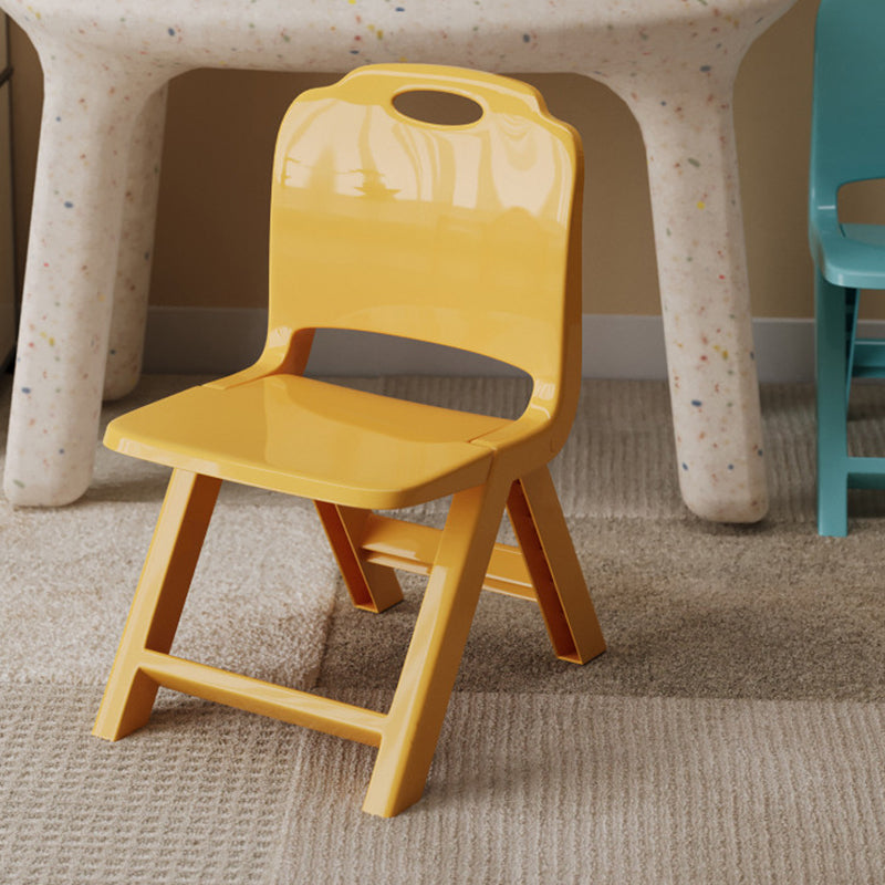 Lumendat Modern Minimalist Curved Rectangular PP Plastic Kids Folding Chair Backrest Armless For Living Room & Study Room Lumendat