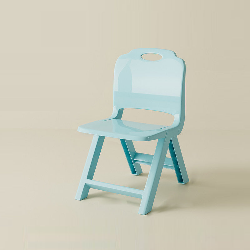 Lumendat Modern Minimalist Curved Rectangular PP Plastic Kids Folding Chair Backrest Armless For Living Room & Study Room Lumendat