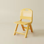Lumendat Modern Minimalist Curved Rectangular PP Plastic Kids Folding Chair Backrest Armless For Living Room & Study Room Lumendat