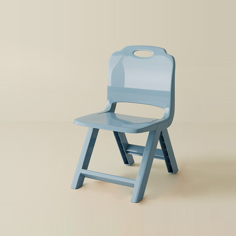 Lumendat Modern Minimalist Curved Rectangular PP Plastic Kids Folding Chair Backrest Armless For Living Room & Study Room Lumendat