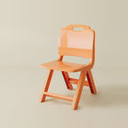 Lumendat Modern Minimalist Curved Rectangular PP Plastic Kids Folding Chair Backrest Armless For Living Room & Study Room Lumendat