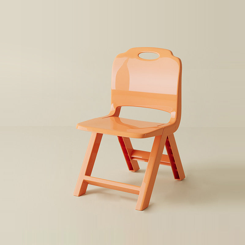 Lumendat Modern Minimalist Curved Rectangular PP Plastic Kids Folding Chair Backrest Armless For Living Room & Study Room Lumendat