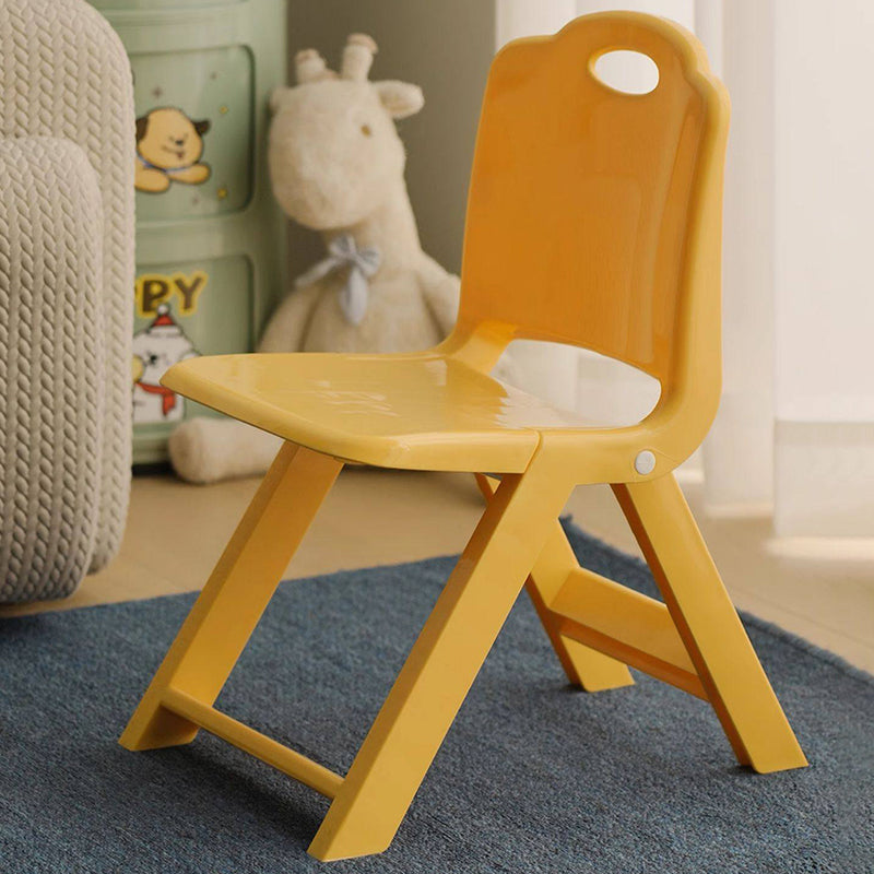 Lumendat Modern Minimalist Curved Rectangular PP Plastic Kids Folding Chair Backrest Armless For Living Room & Study Room Lumendat