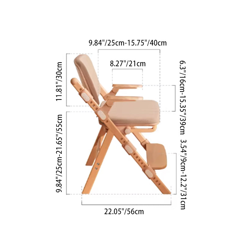 Lumendat Modern Minimalist Triangular Cat Scratching Leather Beech & Solid Wood Plywood Adjustable Kids Desk Chair Backrest Armrest For Study Lumendat