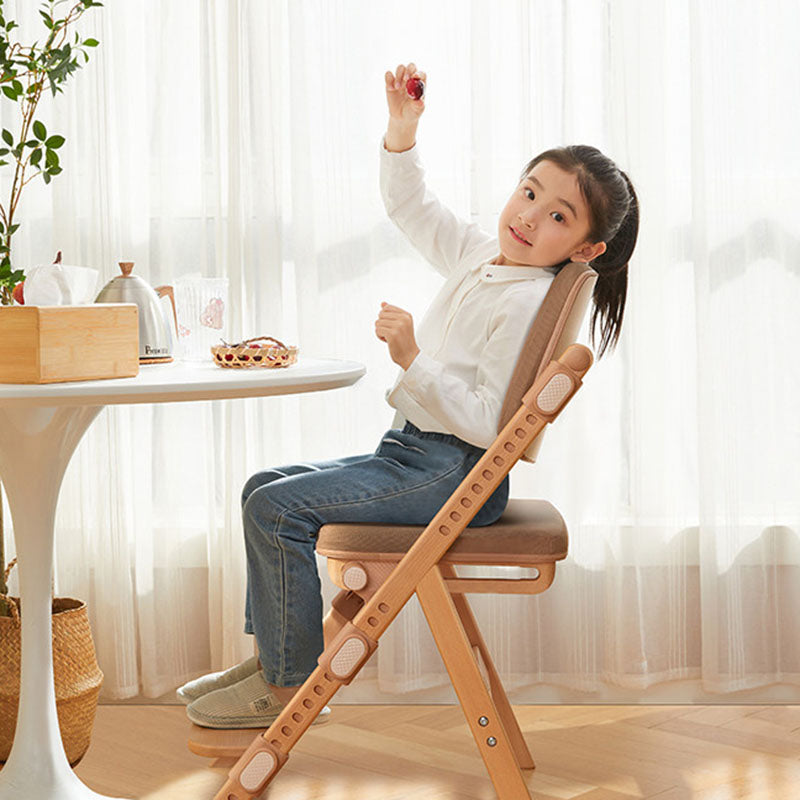 Lumendat Modern Minimalist Triangular Cat Scratching Leather Beech & Solid Wood Plywood Adjustable Kids Desk Chair Backrest Armrest For Study Lumendat