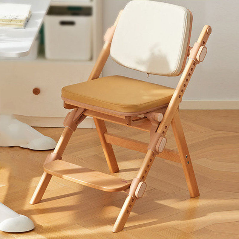 Lumendat Modern Minimalist Triangular Cat Scratching Leather Beech & Solid Wood Plywood Adjustable Kids Desk Chair Backrest Armrest For Study Lumendat