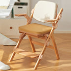 Lumendat Modern Minimalist Triangular Cat Scratching Leather Beech & Solid Wood Plywood Adjustable Kids Desk Chair Backrest Armrest For Study Lumendat