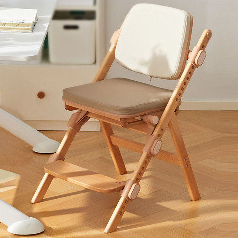 Lumendat Modern Minimalist Triangular Cat Scratching Leather Beech & Solid Wood Plywood Adjustable Kids Desk Chair Backrest Armrest For Study Lumendat