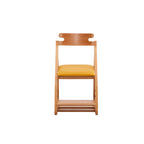 Lumendat Modern Minimalist Triangular Beech Wood Solid Wood Plywood Silicone Leather Adjustable Kids Ergonomic Desk Chair Backrest Armless For Study Lumendat