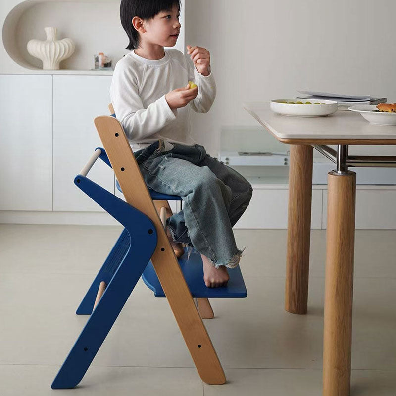 Lumendat Contemporary Creative Geometric Beech Wood Solid Wood Plywood Adjustable Kids Dining Chair Backrest Armless For Dining Room Lumendat