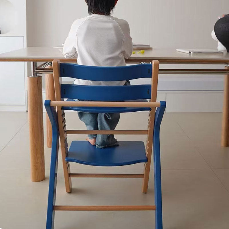 Lumendat Contemporary Creative Geometric Beech Wood Solid Wood Plywood Adjustable Kids Dining Chair Backrest Armless For Dining Room Lumendat