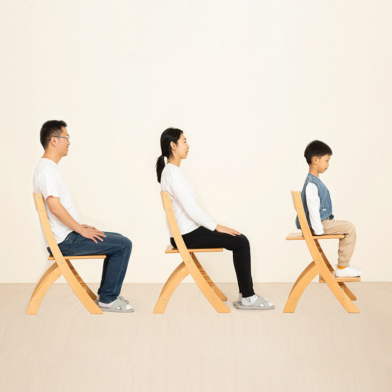 Lumendat Modern Minimalist Rectangular Beech Wood Adjustable Kids Desk Chair Backrest Armless For Study Lumendat