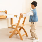 Lumendat Modern Minimalist Rectangular Beech Wood Adjustable Kids Desk Chair Backrest Armless For Study Lumendat