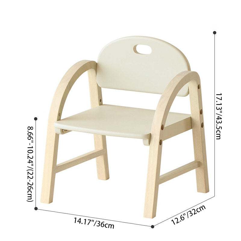 Lumendat Contemporary Scandinavian Solid Wood Arc Liftable Kids Chair Backrest Armrest For Living Room Lumendat
