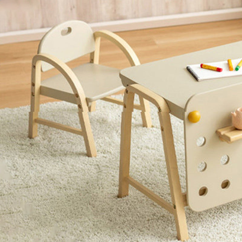 Lumendat Contemporary Scandinavian Solid Wood Arc Liftable Kids Chair Backrest Armrest For Living Room Lumendat