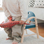 Lumendat Contemporary Scandinavian Solid Wood Arc Liftable Kids Chair Backrest Armrest For Living Room Lumendat