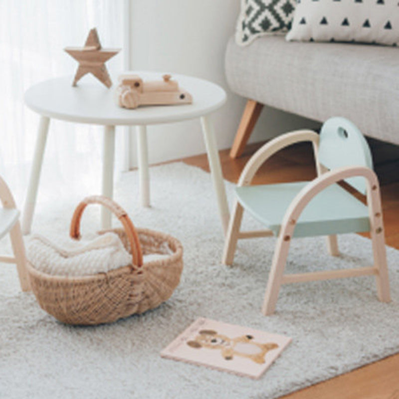 Lumendat Contemporary Scandinavian Solid Wood Arc Liftable Kids Chair Backrest Armrest For Living Room Lumendat