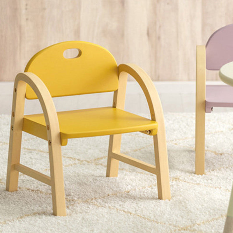 Lumendat Contemporary Scandinavian Solid Wood Arc Liftable Kids Chair Backrest Armrest For Living Room Lumendat