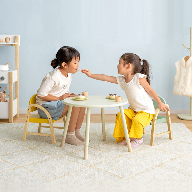 Lumendat Contemporary Scandinavian Solid Wood Arc Liftable Kids Chair Backrest Armrest For Living Room Lumendat