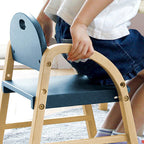 Lumendat Contemporary Scandinavian Solid Wood Arc Liftable Kids Chair Backrest Armrest For Living Room Lumendat