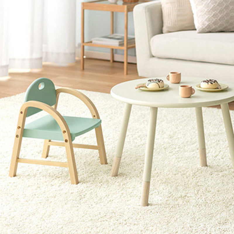 Lumendat Contemporary Scandinavian Solid Wood Arc Liftable Kids Chair Backrest Armrest For Living Room Lumendat
